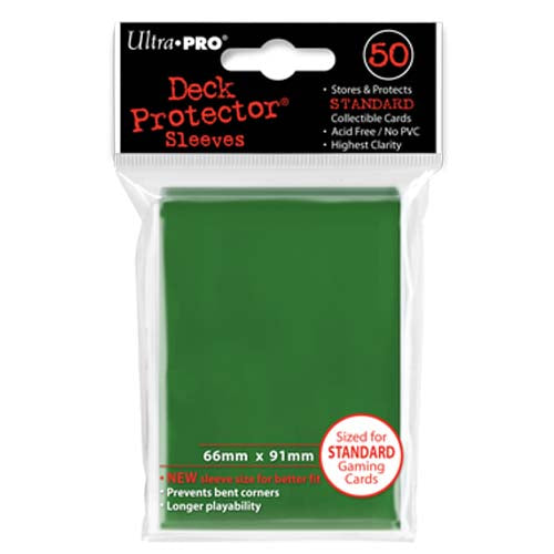 Deck Protector Sleeves Pack: Green Solid 50ct