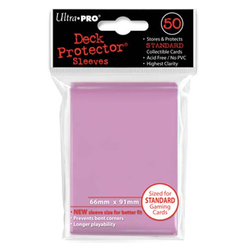 Deck Protector Sleeves Pack: Pink Solid 50ct