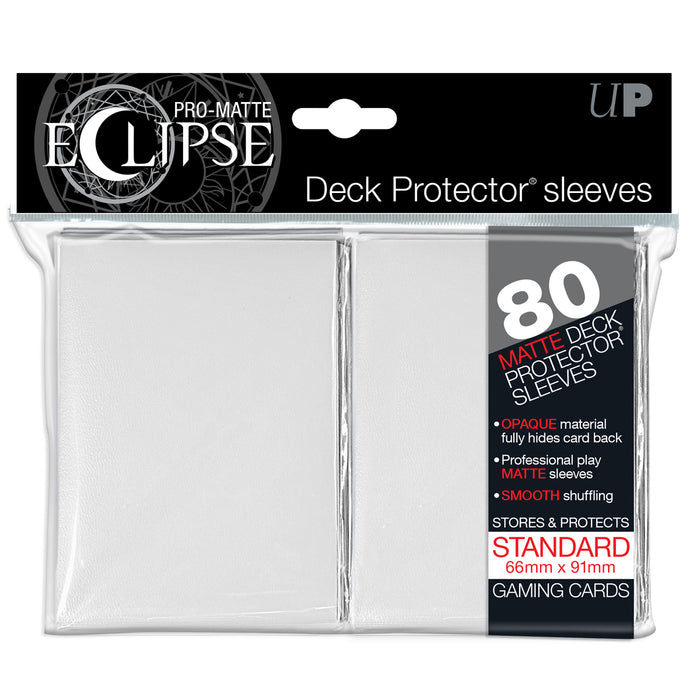 Pro-Matte Eclipse Standard Deck Protector Sleeves: White (80)