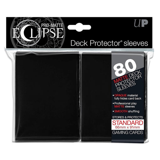 Pro-Matte Eclipse Standard Deck Protector Sleeves: Black (80ct)