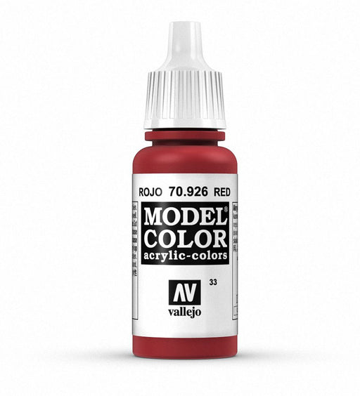 Acrylicos Vallejo Model Color Hobby Paint (17ml) - Red