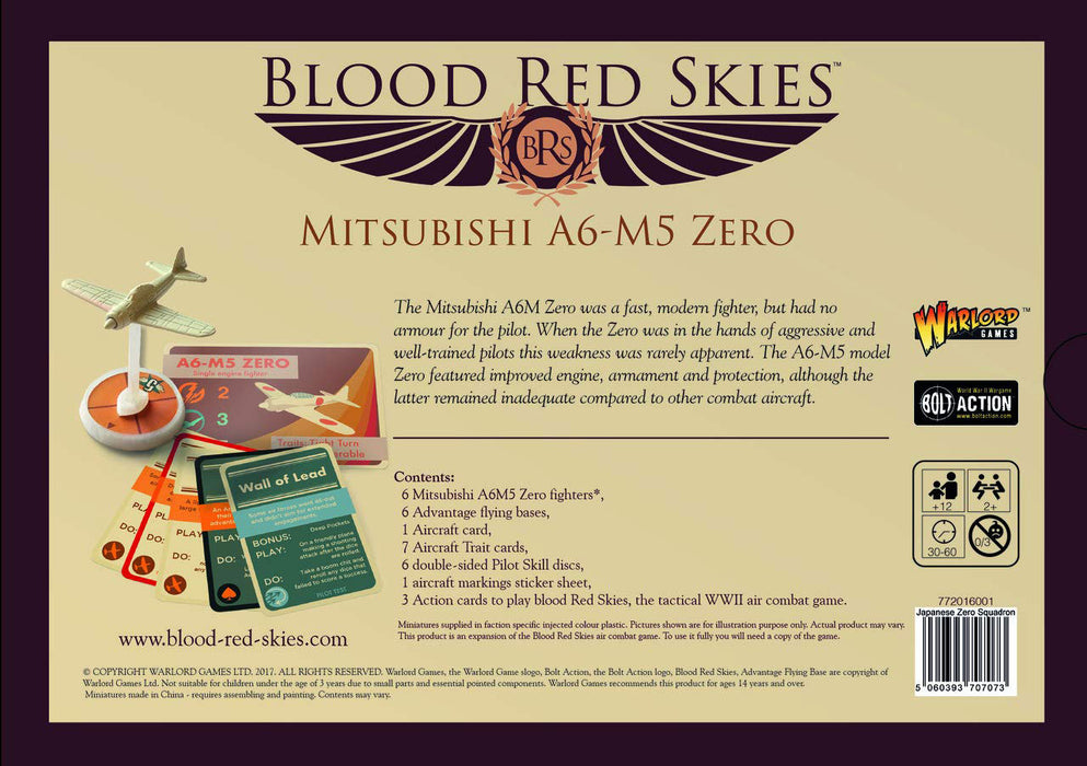Warlord Games Blood Red Skies - Japanese Mitsubishi A6-M5 Zero (6 Planes)