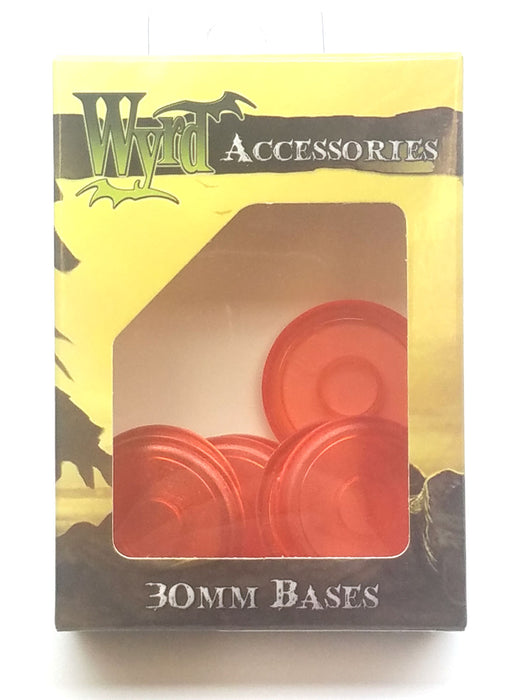 Wyrd Miniatures Malifaux - Red Translucent Bases 30mm (10 Pieces)