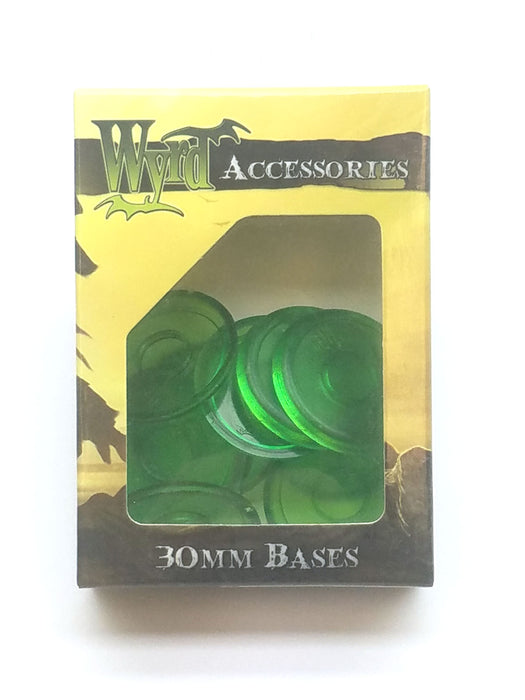 Wyrd Miniatures Malifaux - Green Translucent Bases 30mm (10 Pieces)