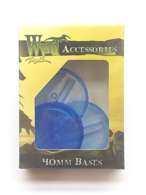 Wyrd Miniatures Malifaux - Blue Translucent Bases 40mm (5 Pieces)