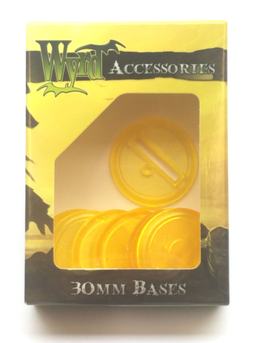 Wyrd Miniatures Malifaux - Gold Translucent Bases 30mm (10 Pieces)