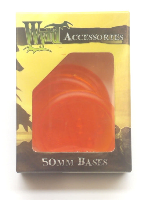 Wyrd Miniatures Malifaux - Orange Translucent Bases 50mm (3 Pieces)
