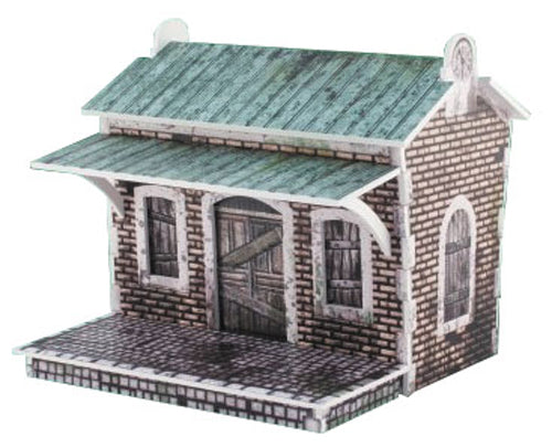 Malifaux Scenery Train Halt Building (Color Edition) #MF007 Unpainted Miniature