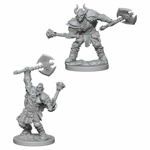 Pathfinder Deep Cuts Unpainted Miniatures: (W3) Half-Orc Male Barbarian