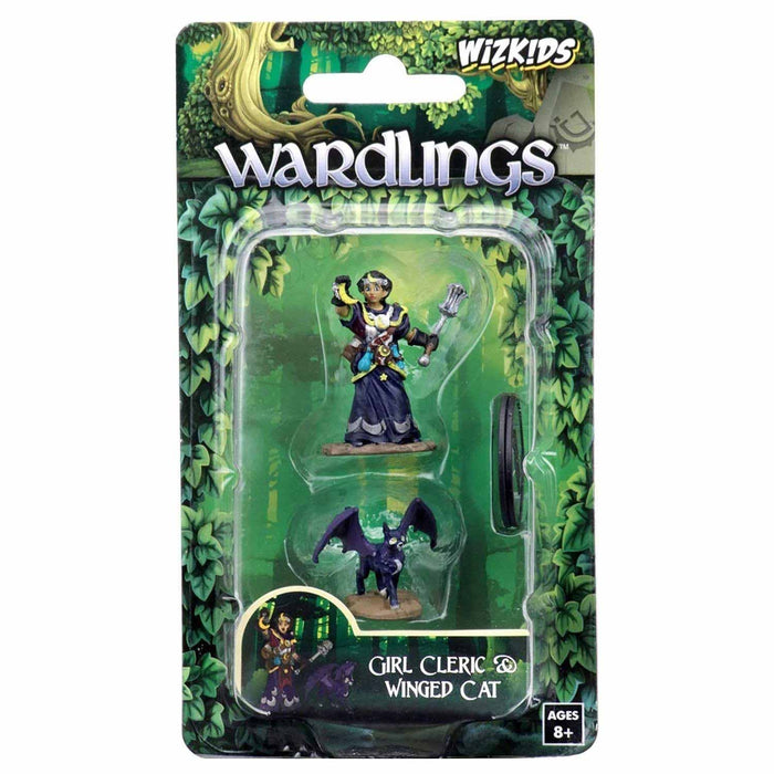 WizKids Wardlings Painted Miniatures: (W1) Girl Cleric & Winged Cat