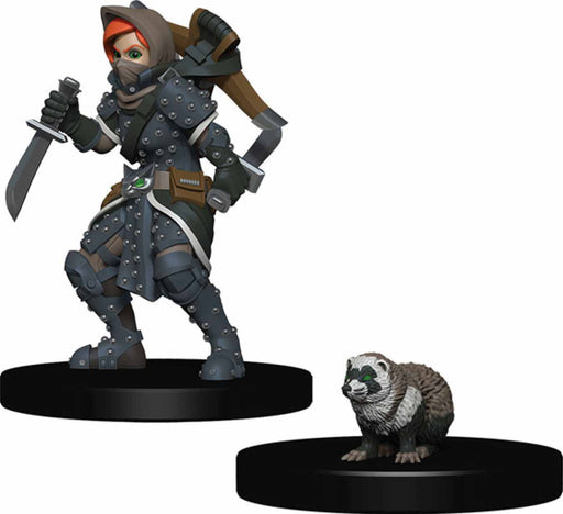 WizKids Wardlings Painted Miniatures: (W2) Girl Rogue & Badger