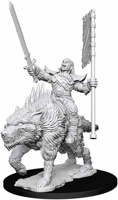 Pathfinder Deep Cuts Unpainted Miniatures: (W7) Orc on Dire Wolf