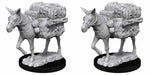 WizKids Deep Cuts Unpainted Miniatures: (W7) Pack Mules