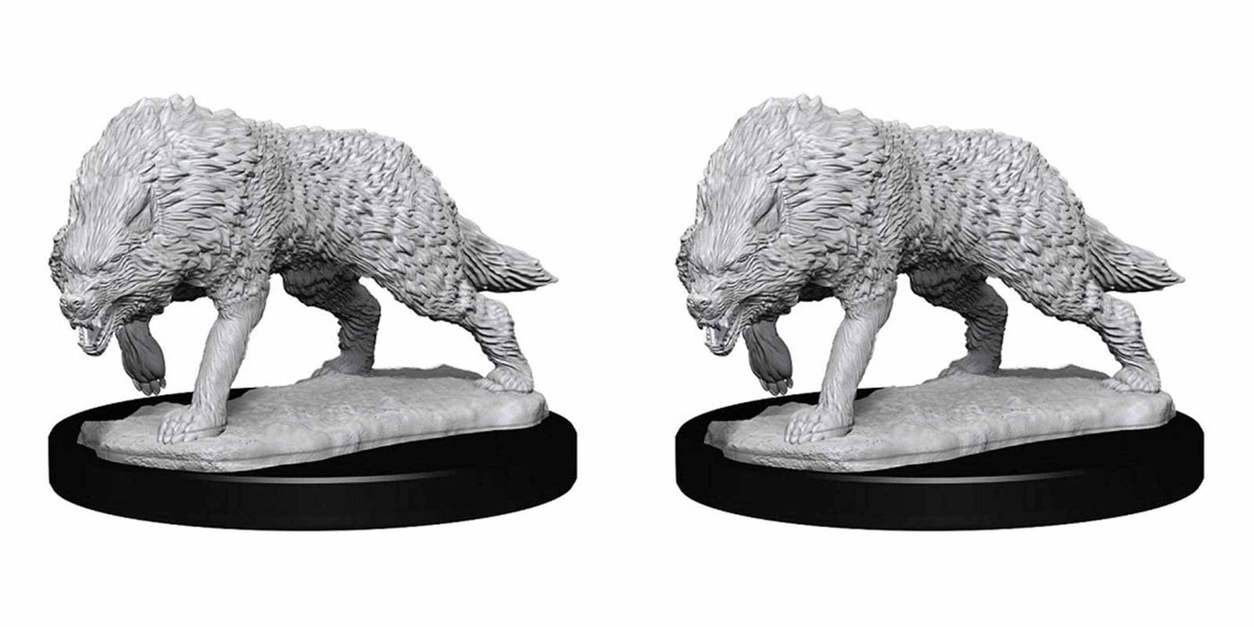 WizKids Deep Cuts Unpainted Miniatures: (W7) Timber Wolves
