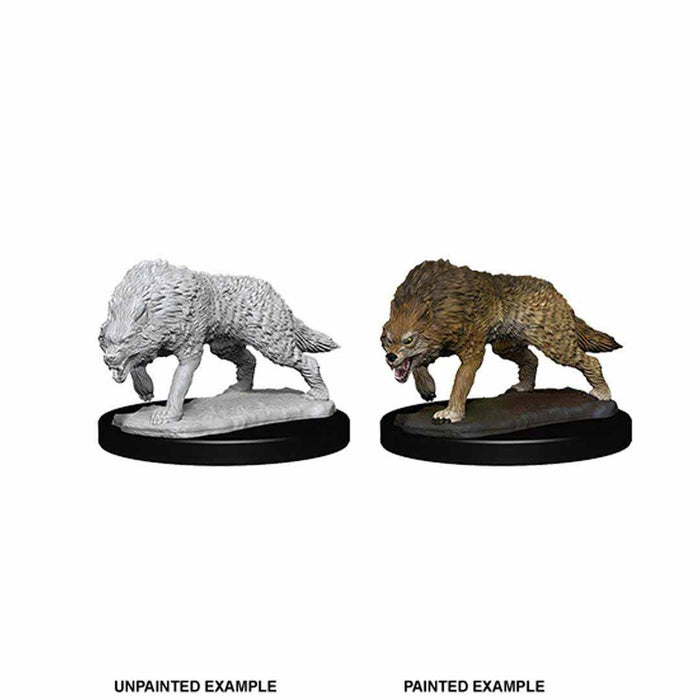 WizKids Deep Cuts Unpainted Miniatures: (W7) Timber Wolves