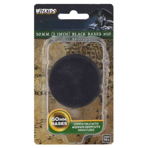WizKids Miniatures: 50mm Round Base (10) Black
