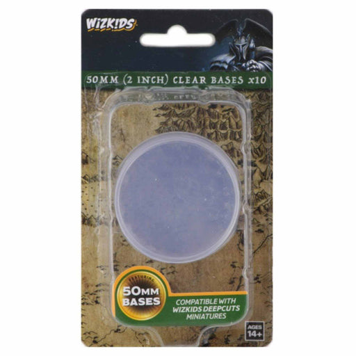 WizKids Miniatures: 50mm Round Base (10) Clear