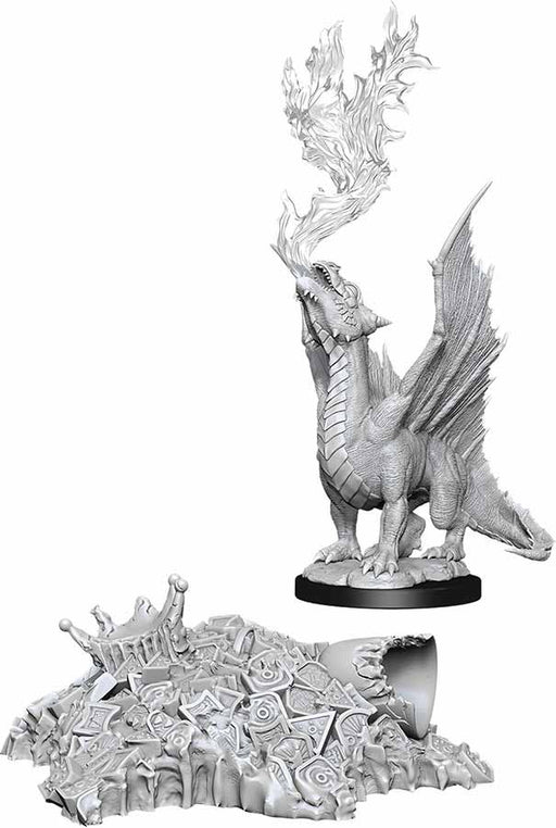 D&D Nolzur's Marvelous Unpainted Miniatures (W11) Gold Dragon Wyrmling & Small Treasure Pile
