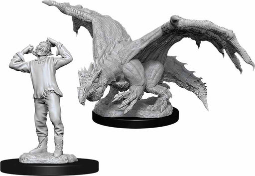 D&D Nolzur's Marvelous Unpainted Miniatures (W11) Green Dragon Wyrmling & Afflicted Elf