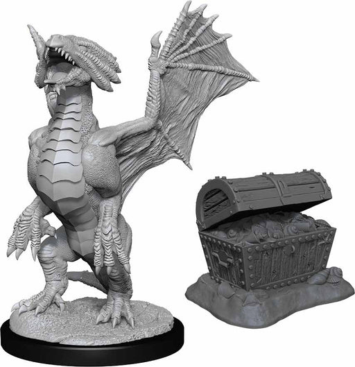 D&D Nolzur's Marvelous Unpainted Miniatures (W13) Bronze Dragon Wyrmling & Pile of Sea found Treasure