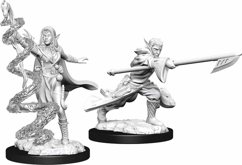 Magic the Gathering Unpainted Miniatures: (W1) Joraga Warcaller & Joraga Treespeaker (Elves)