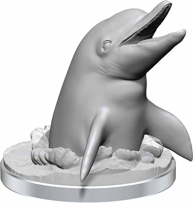 WizKids Deep Cuts Unpainted Miniatures: (W14) Dolphins