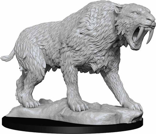 WizKids Deep Cuts Unpainted Miniatures: (W14) Saber-Toothed Tiger