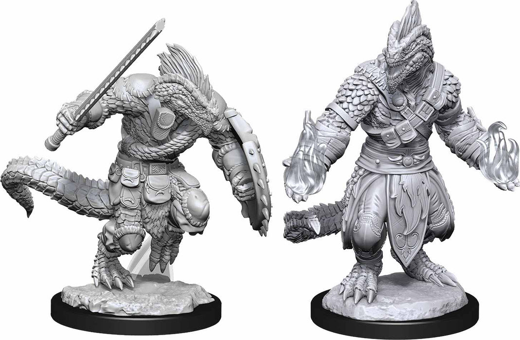 D&D Nolzur's Marvelous Unpainted Miniatures (W15) Lizardfolk Barbarian & Lizardfolk Cleric
