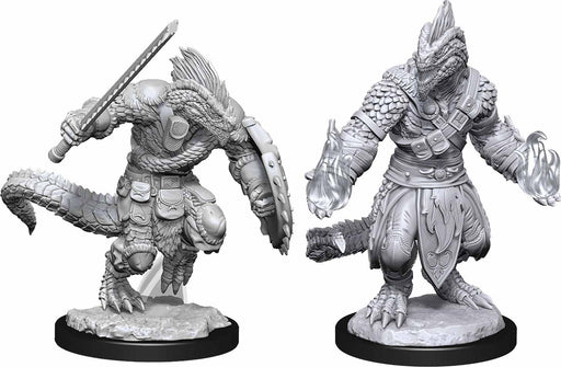 D&D Nolzur's Marvelous Unpainted Miniatures (W15) Lizardfolk Barbarian & Lizardfolk Cleric