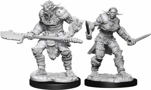 D&D Nolzur's Marvelous Unpainted Miniatures (W15) Bugbear Barbarian Male & Bugbear Rogue Female