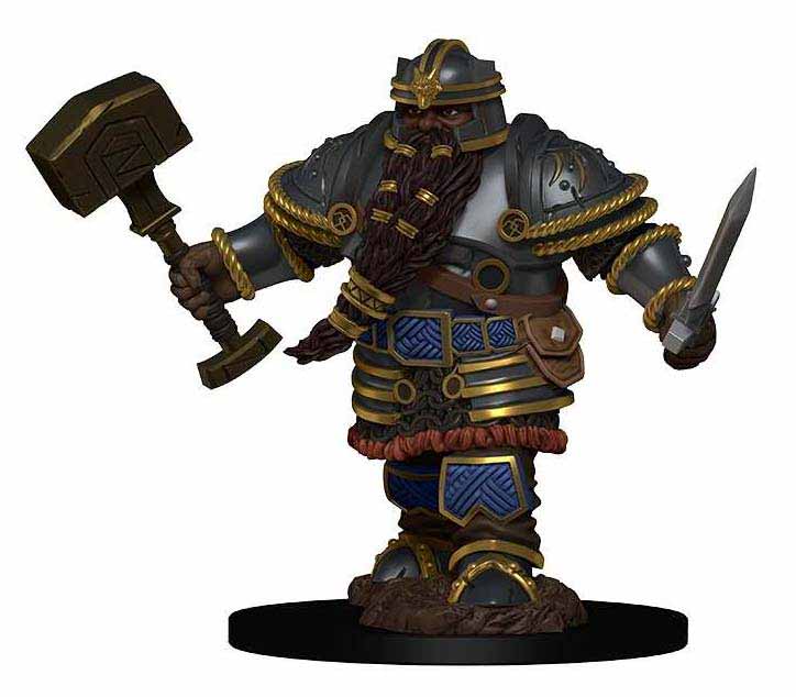 D&D Icons of the Realms Premium Figure, Painted Miniature: (W2) Dwarf Male Fighter