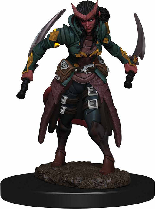 D&D Icons of the Realms Premium Figure, Painted Miniature: (W6) Tiefling Rogue Female