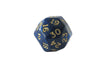 Triantakohedron D30 30 Sided 25mm Chessex Dice - Shimmer Blue with Gold Numbers