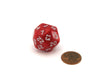 Pearlescent Triantakohedron D30 30 Sided 25mm Chessex Dice - Red with White