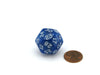 Pearlescent Triantakohedron D30 30 Sided 25mm Chessex Dice - Blue with White