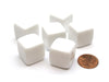 Blank Opaque 20mm D6 Chessex Dice w/ Slightly Squarish Corners, 6 Pieces - White