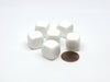 Opaque 15mm D6 Blank Chessex Dice with Rounded Corners, 6 Pieces - White