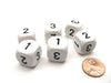 Opaque 16mm D3 Dice, 6 Pieces (6-Sided with 1-2-3 Twice) - White with Black