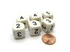 Opaque 16mm Chessex Averaging Dice (2-3-3-4-4-5) - White with Black