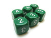 Opaque 16mm Chessex Averaging Dice (2-3-3-4-4-5) - Green with White