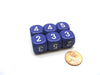 Opaque 16mm Chessex Averaging Dice (2-3-3-4-4-5) - Purple with White