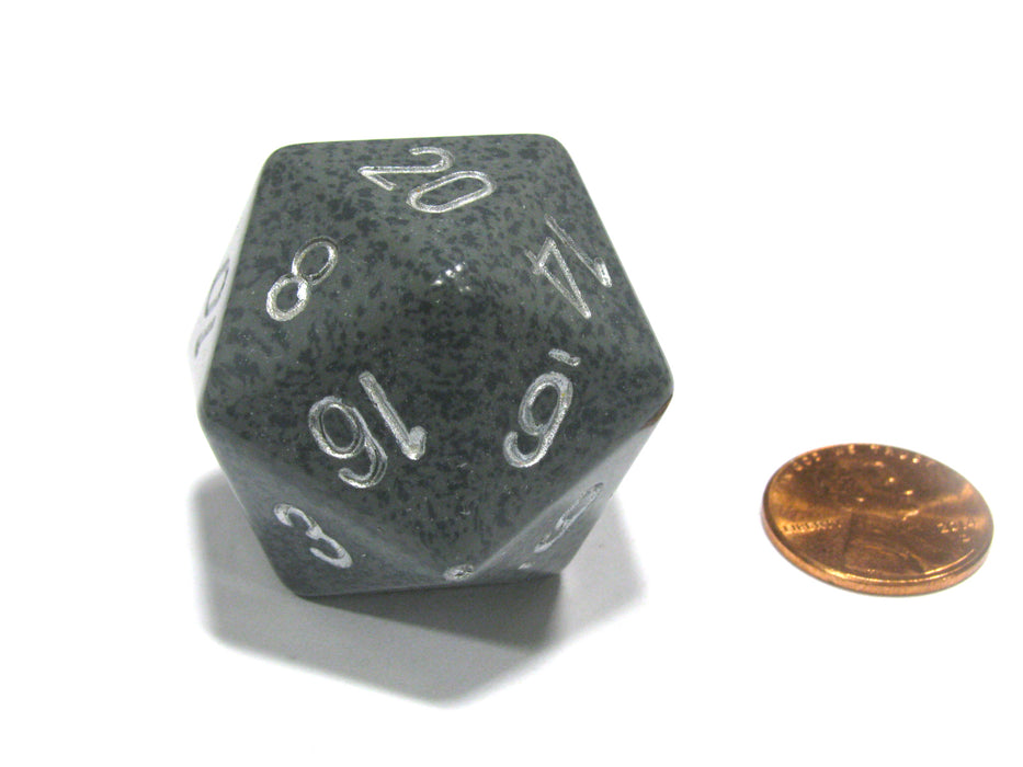 34mm Large 20-Sided D20 Speckled Chessex Dice, 1 Die - Hi-Tech