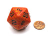 34mm Large 20-Sided D20 Speckled Chessex Dice, 1 Die - Fire