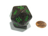 34mm Large 20-Sided D20 Speckled Chessex Dice, 1 Die - Earth