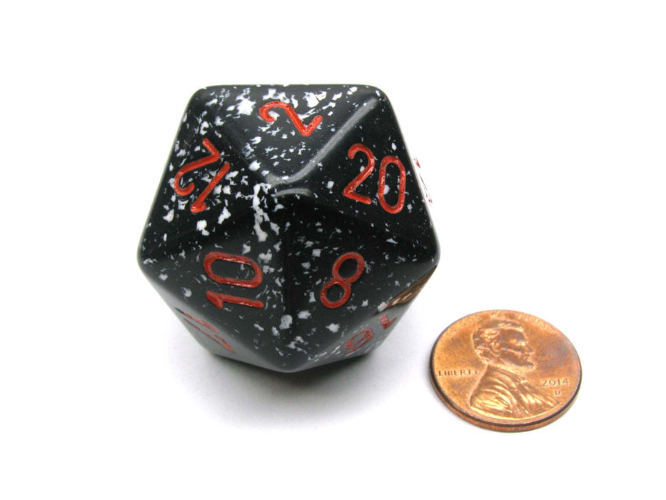 34mm Large 20-Sided D20 Speckled Chessex Dice, 1 Die - Space