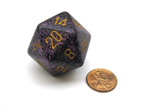 34mm Large D20 Speckled Chessex Dice, 1 Die - Hurricane