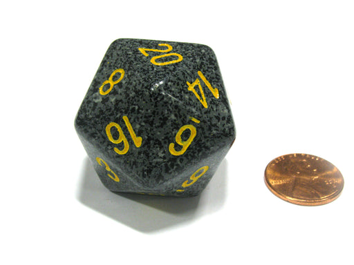 34mm Large 20-Sided D20 Speckled Chessex Dice, 1 Die - Urban Camo