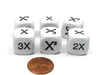 Set of 6 D6 16mm Educational Math Dice - 3 Multiplier and 3 Algebra Dice